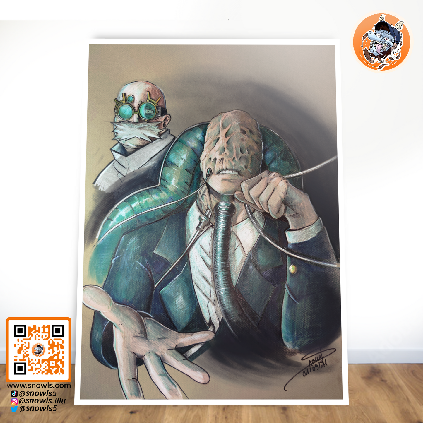 All for one et le docteur - My hero academia - Print