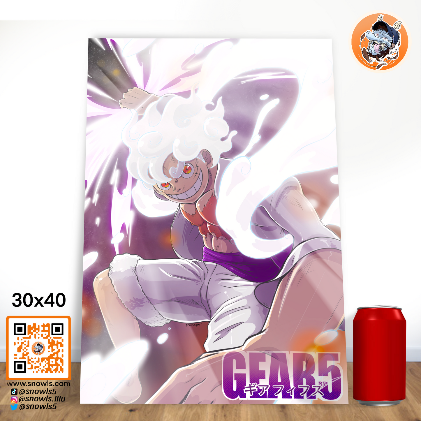 Print Luffy Gear 5 - One piece - Print