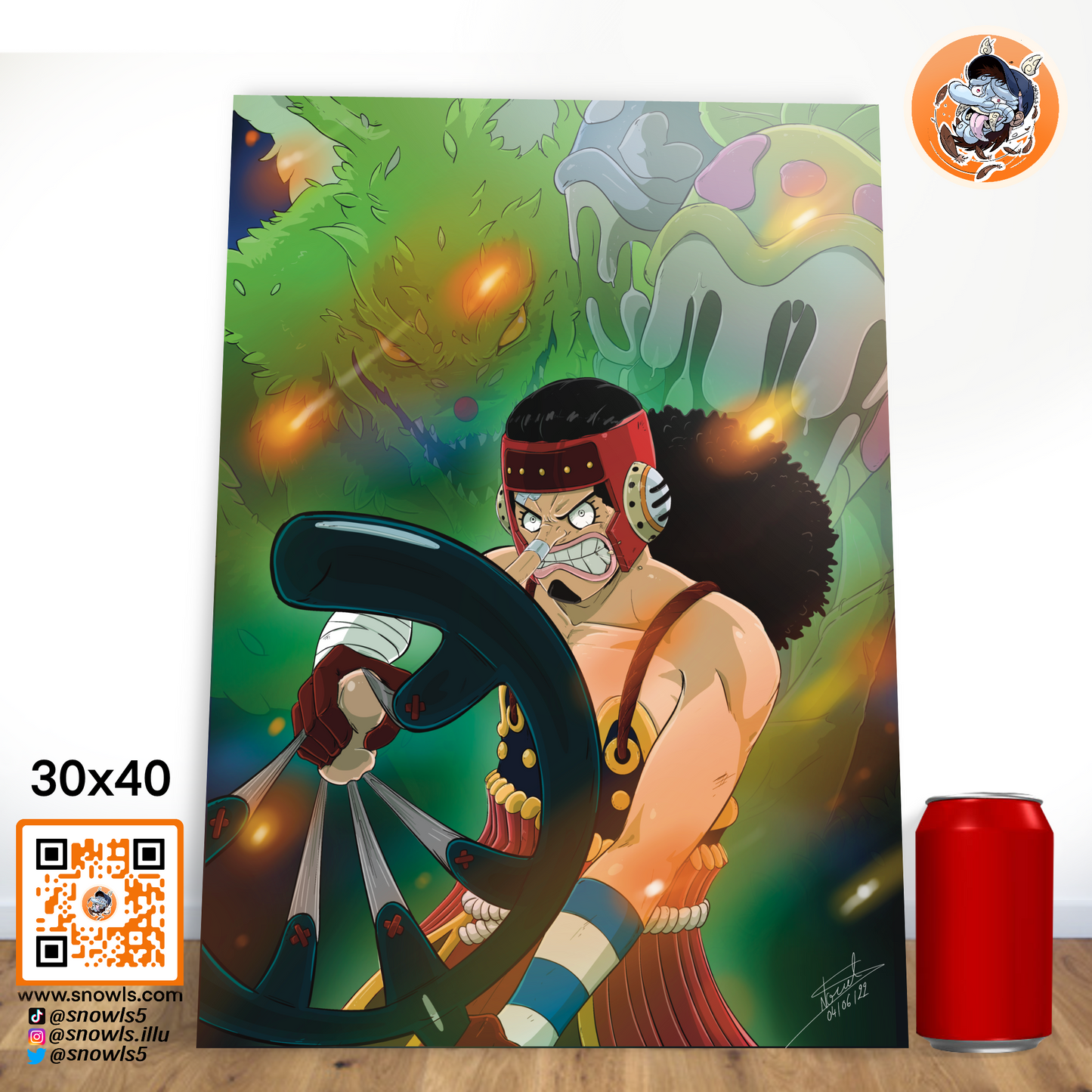 Usopp ONIGASHIMA 30x40 ONE PIECE