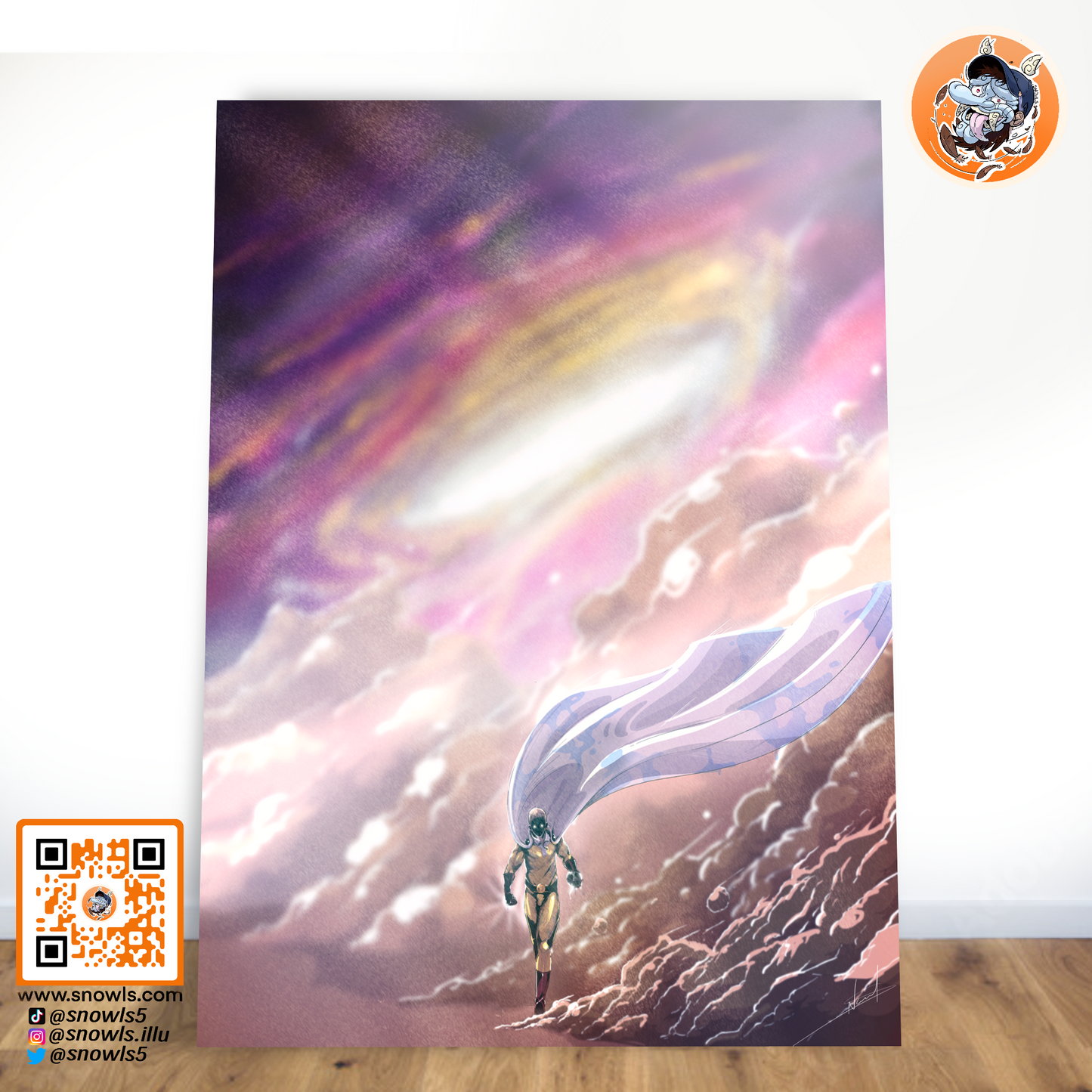 Saitama en route pour venger Genos - Print