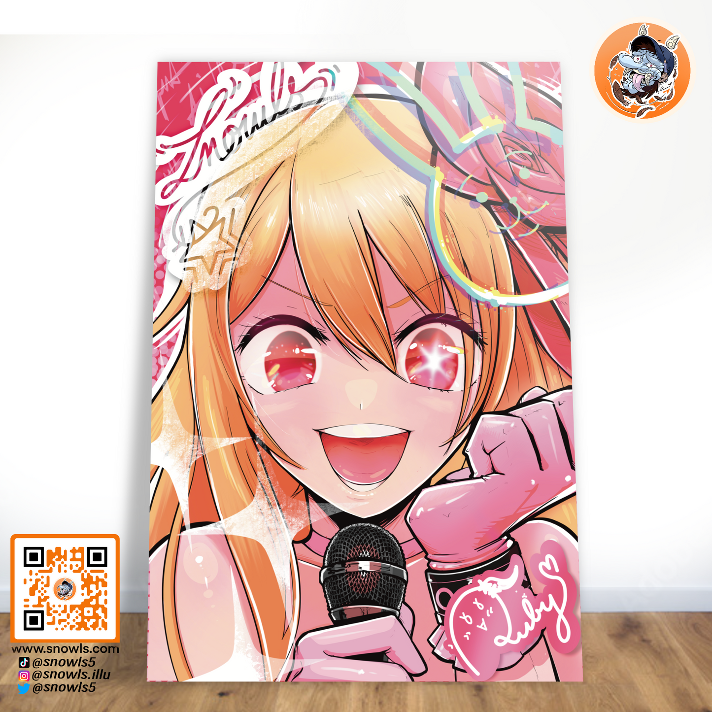 Snowls-Grafik - OSHI NO KO - RUBY HOSHINO - PRINT