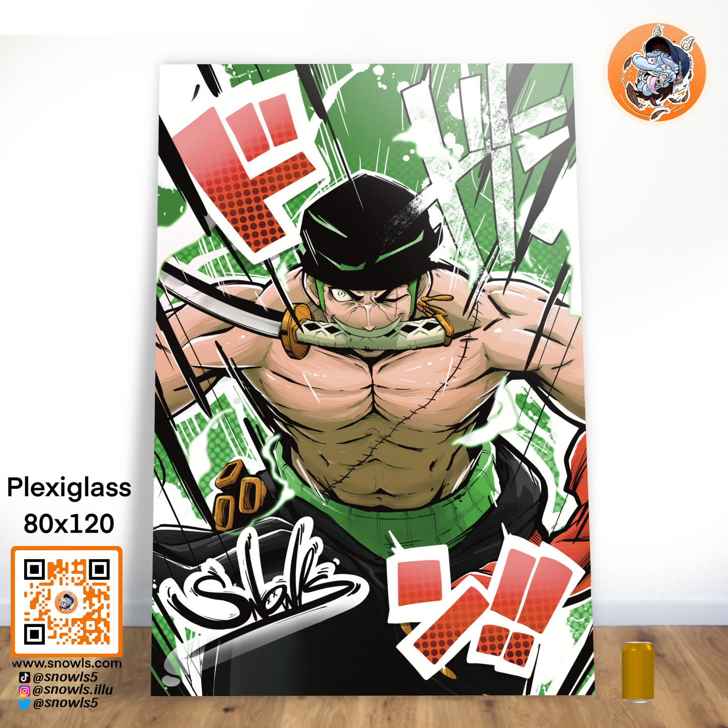 Snowls - Grafik - Plexiglas - Roronoa ZORO