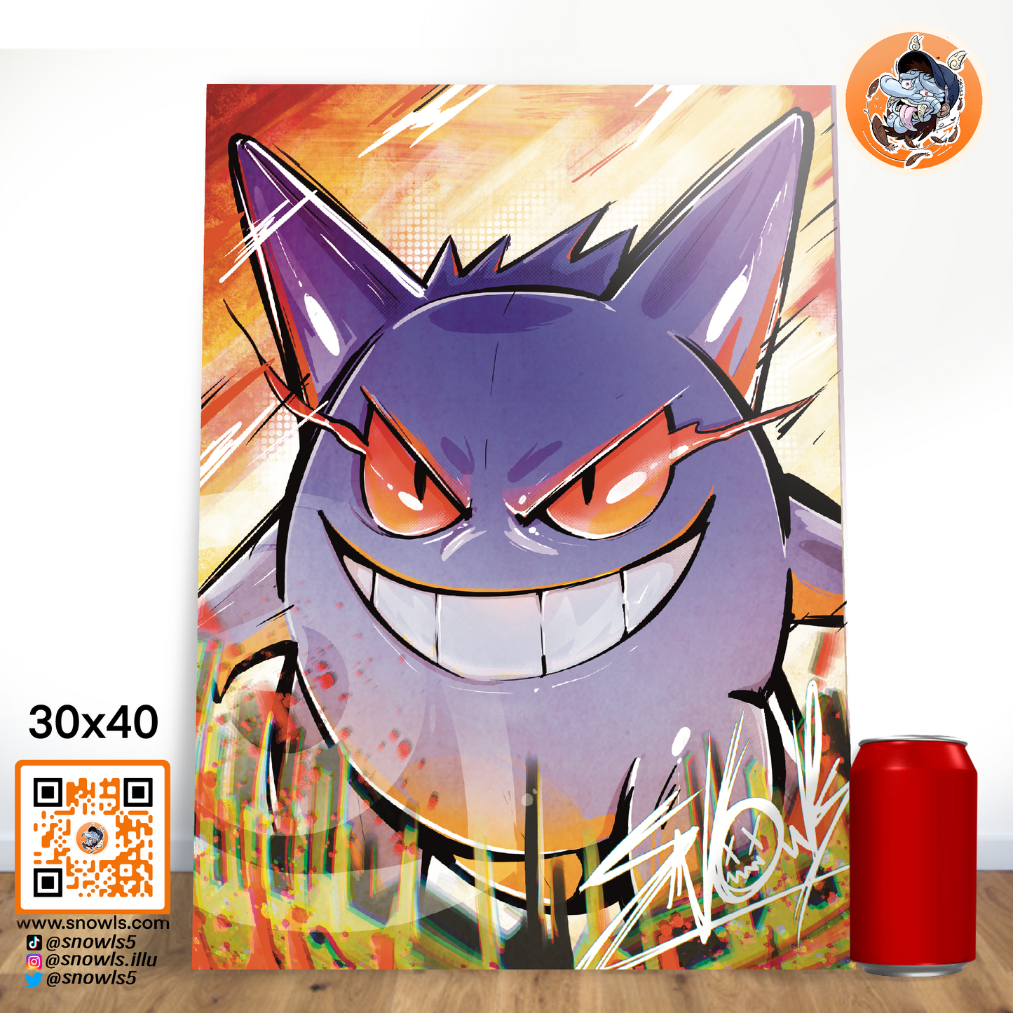 Snowls-Grafik - POKEMON - Ectoplasma - PRINT
