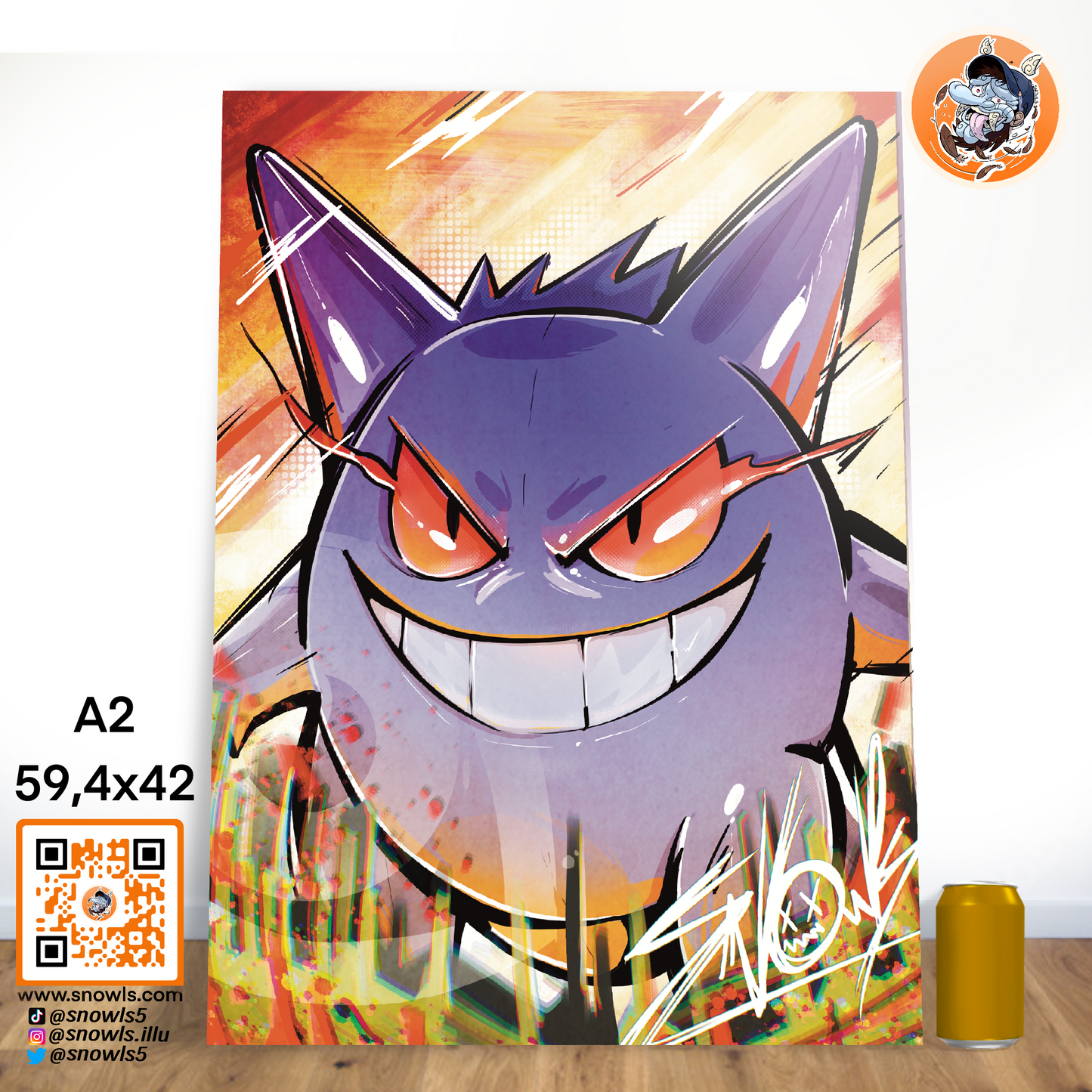 Snowls-Grafik - POKEMON - Ectoplasma - PRINT
