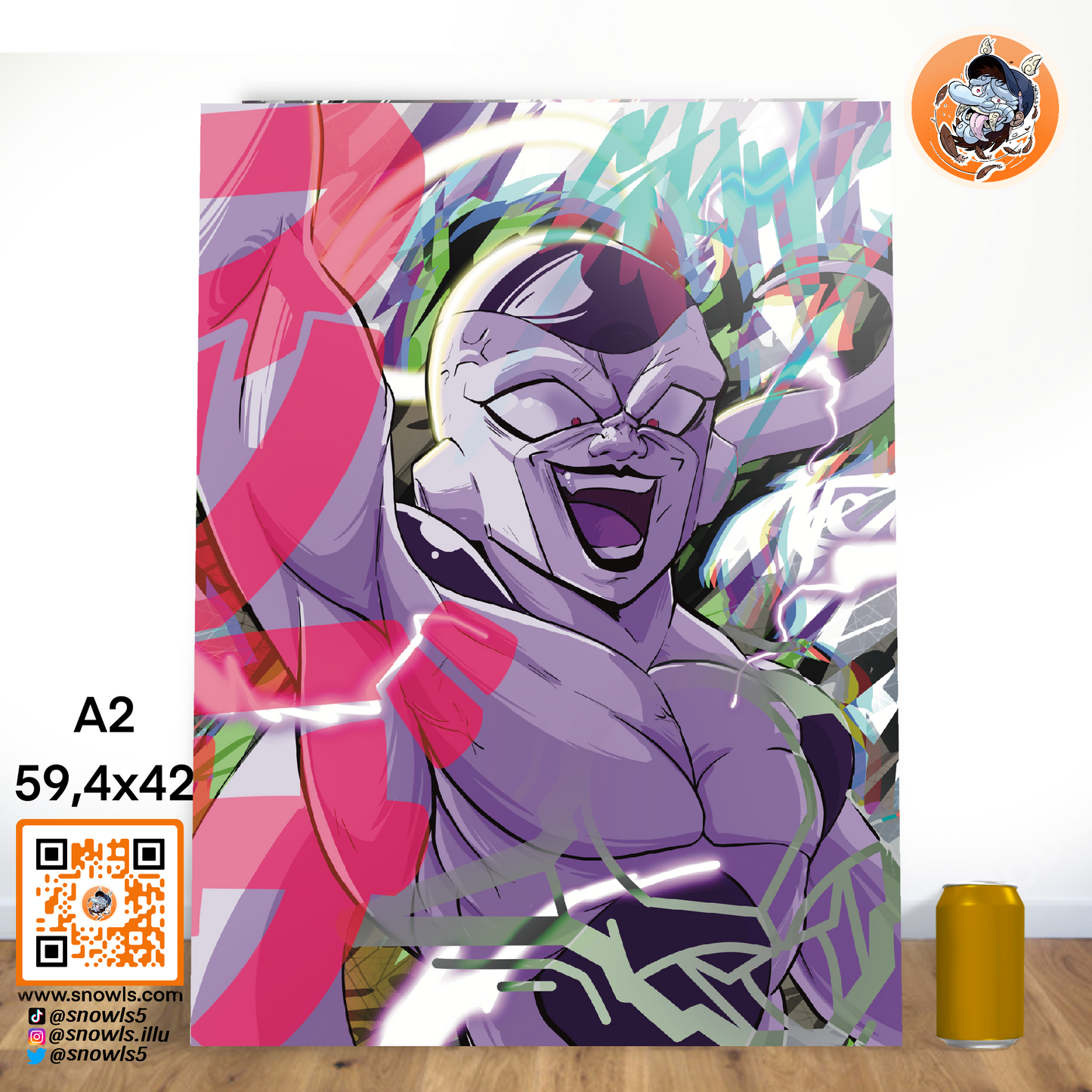 Snowls-Grafik - Dragon ball Z - Freezer - PRINT