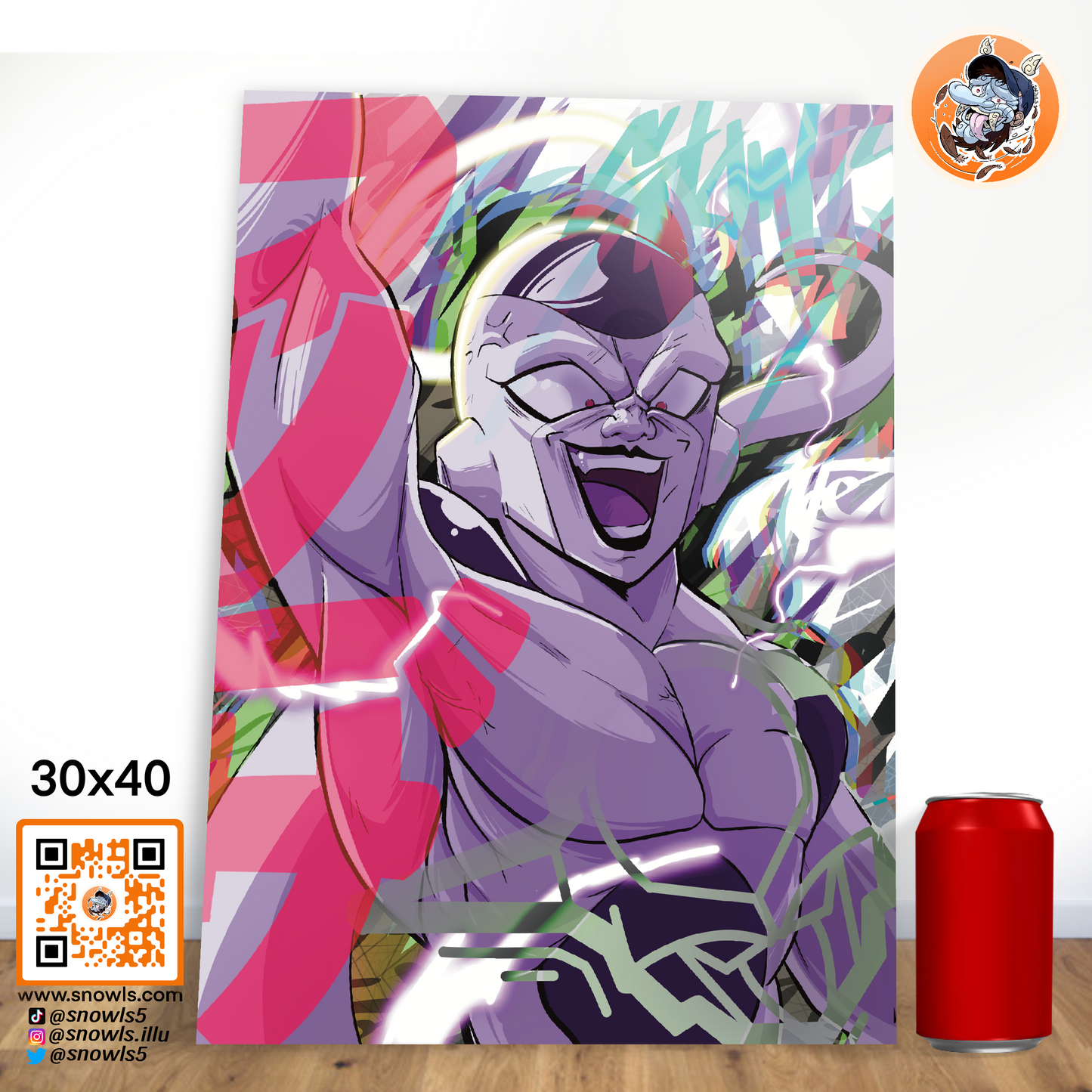 Snowls-Grafik - Dragon ball Z - Freezer - PRINT