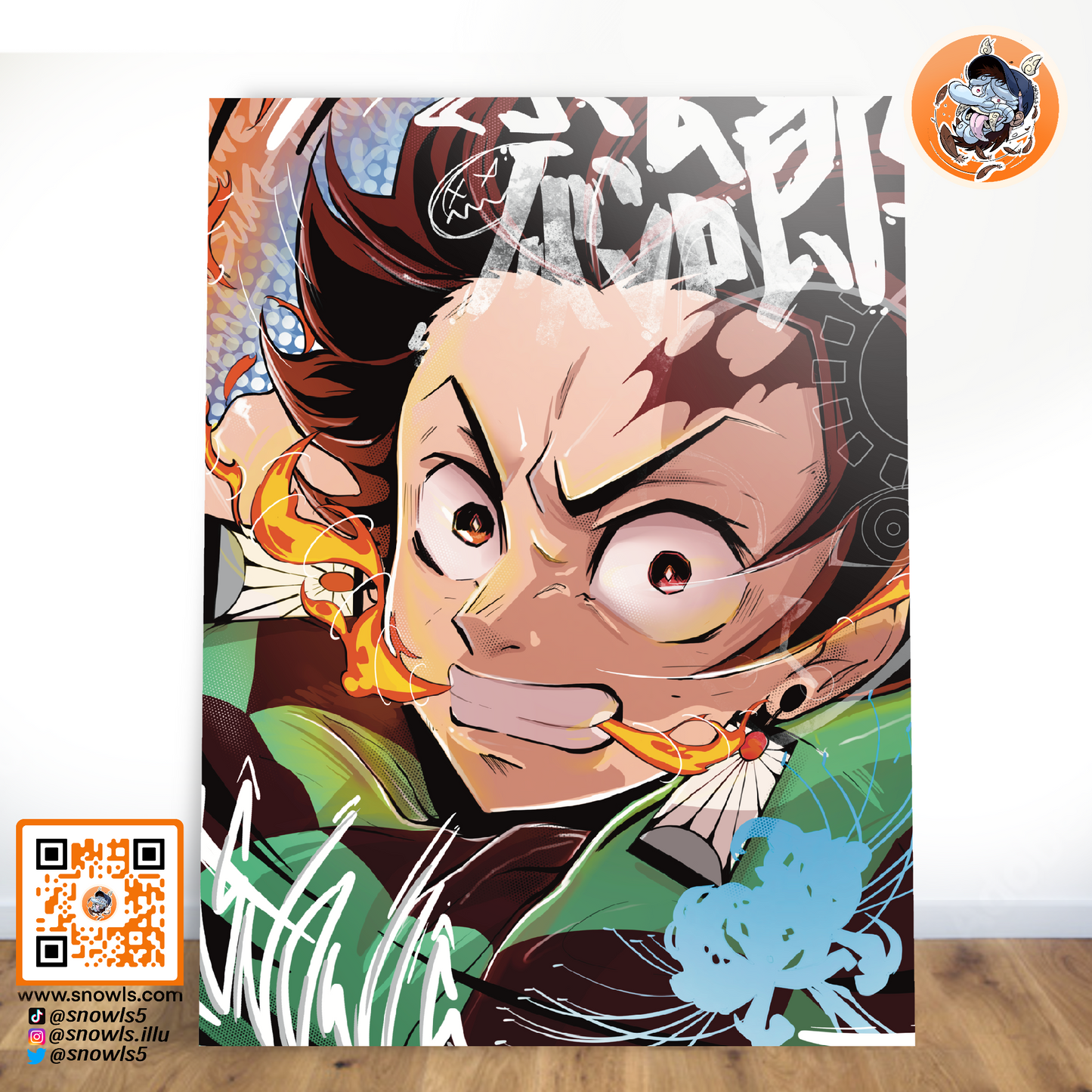 Snowls-Grafik - Demon Slayer - Tanjiro - PRINT