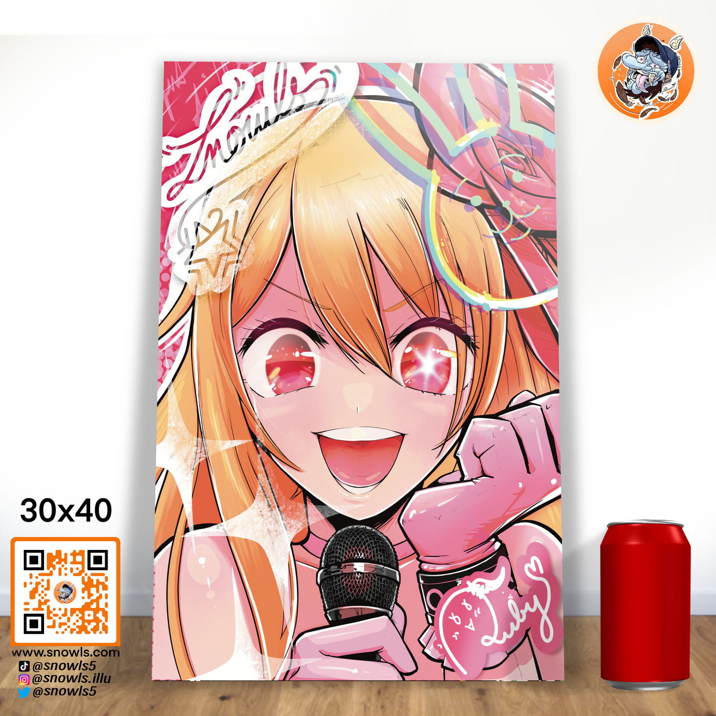 Snowls-Grafik - OSHI NO KO - RUBY HOSHINO - PRINT