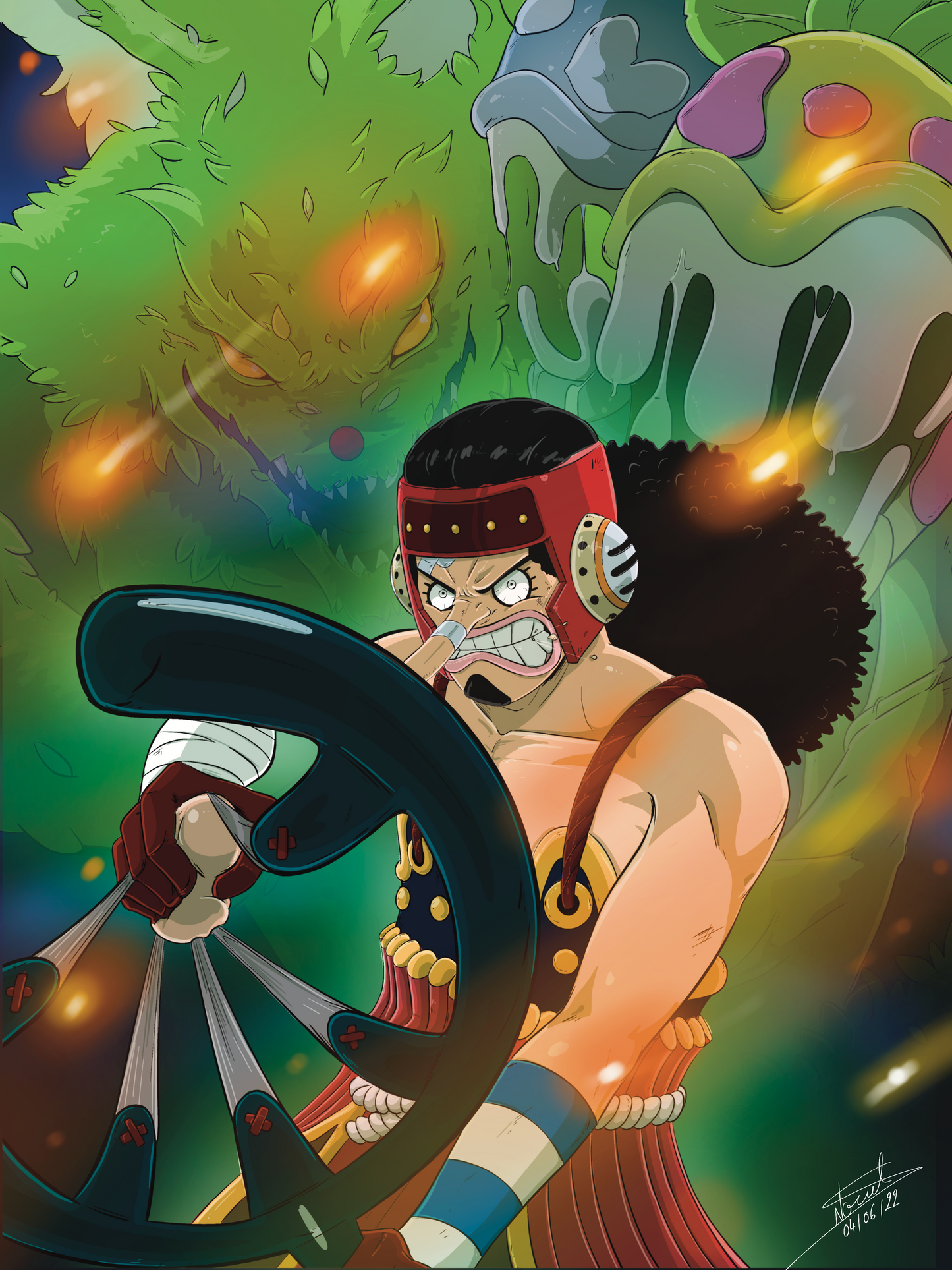 Usopp ONIGASHIMA 30x40 ONE PIECE