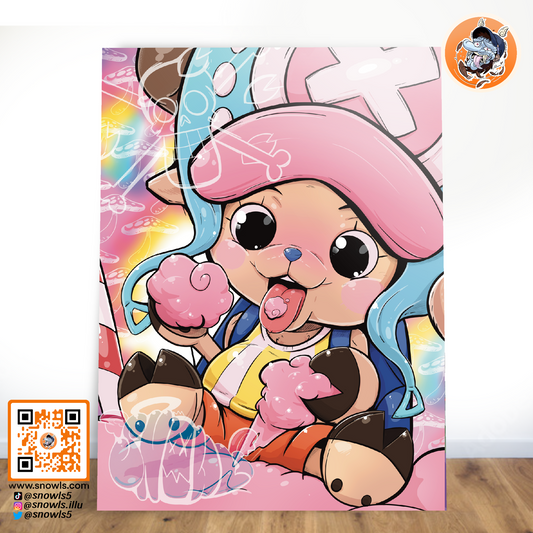 Snowls-Grafik - Tony Tony Chopper - One piece - PRINT